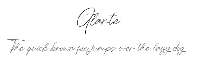 Glante by Sunset Gallery — Script Handwritten Font