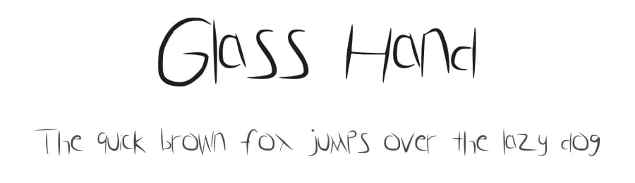 Glass Hand by Aaron Glass — Script Handwritten Font