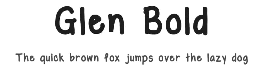 Glen Bold by Glenda Fannon — Script Handwritten Font