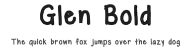 Glen Bold by Glenda Fannon — Script Handwritten Font — thumbnail 1