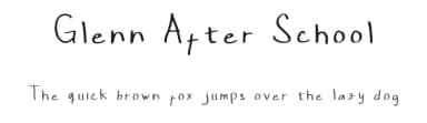 Glenn After School by Glendi Prasetyo — Script Handwritten Font — thumbnail 1