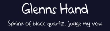 Glenns Hand by Glenn Cahill — Script Handwritten Font — thumbnail 2