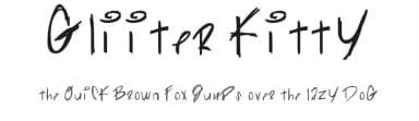 Gliiter Kitty by Des Gomez — Script Handwritten Font — thumbnail 1