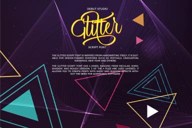 Glitter Script Font by Debut Studio — Script Handwritten Font — thumbnail 2