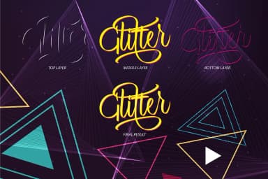Glitter Script Font by Debut Studio — Script Handwritten Font — thumbnail 3