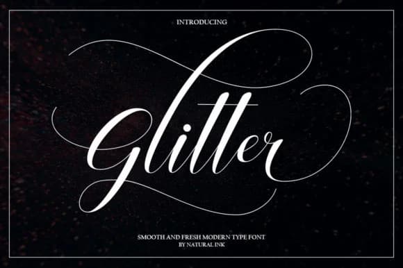 Glitter Script Font by Natural Ink by Natural Ink — Script Handwritten Font