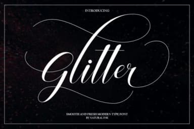 Glitter Script Font by Natural Ink by Natural Ink — Script Handwritten Font — thumbnail 1
