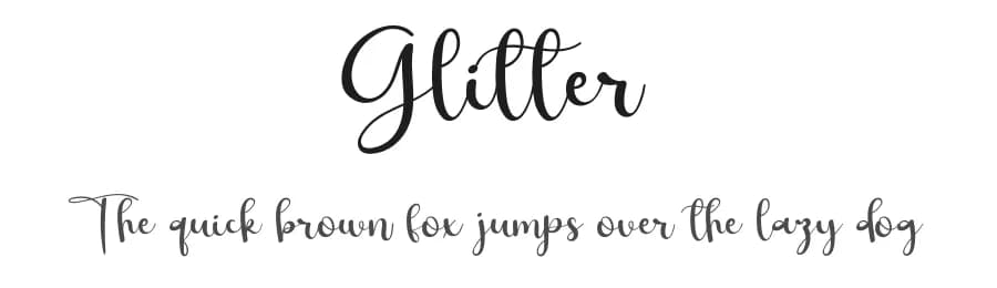 Glitter by Erik Studio — Script Handwritten Font