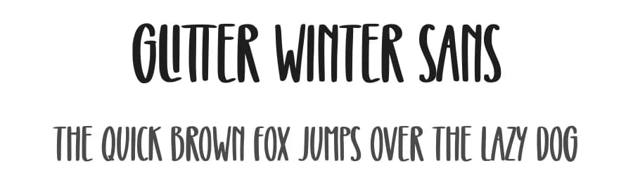 Glitter Winter Sans by Abo Daniel Studio — Script Handwritten Font