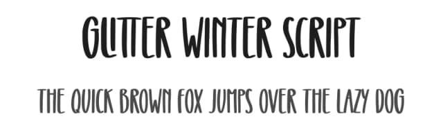 Glitter Winter Script by Abo Daniel Studio — Script Handwritten Font