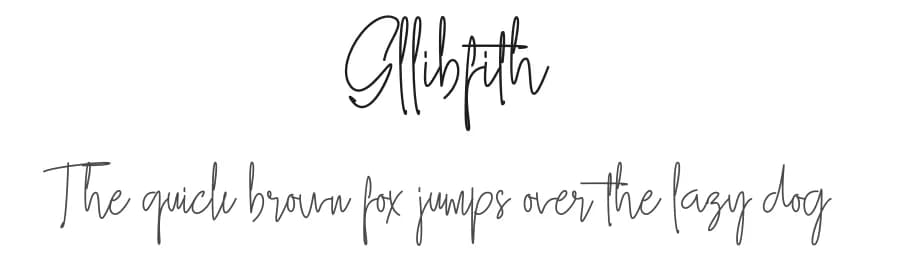 Gllibfith by Muhammad Wahyudin — Script Handwritten Font