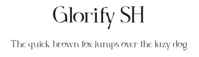 Glorify SH by Sohel Studio — Serif Font