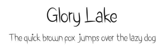 Glory Lake by Display Studio — Script Handwritten Font