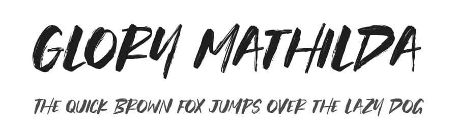 Glory Mathilda by Atha Ruah — Script Handwritten Font