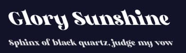 Glory Sunshine by Kong Font — Serif Font — thumbnail 2