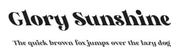 Glory Sunshine by Kong Font — Serif Font — thumbnail 1