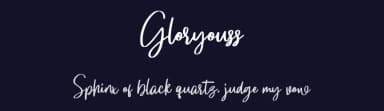 Gloryouss by Sarah Robbaniyyah — Script Handwritten Font — thumbnail 2