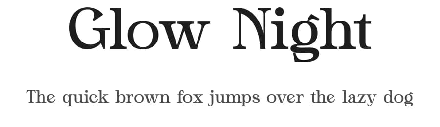 Glow Night by Storytype Studio — Serif Font