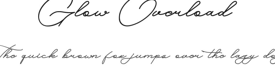 Glow Overload by Calligraphy Fonts — Script Handwritten Font