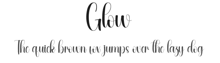 Glow by Andi Moz — Script Handwritten Font