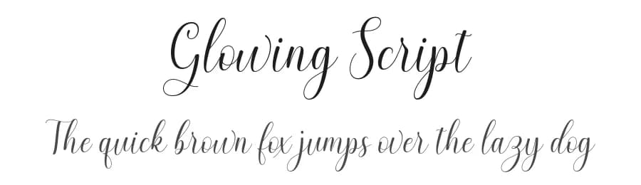 Glowing Script by Zikril lah — Script Handwritten Font