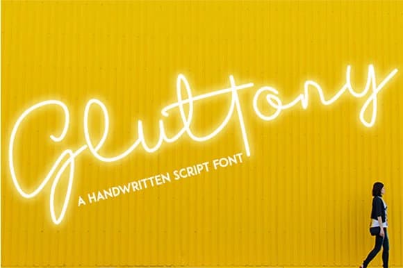 Gluttony Font by Justlett — Script Handwritten Font