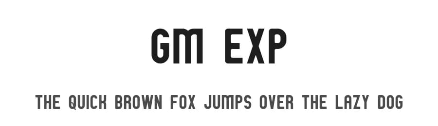 GM Exp by GemFonts / Typotheticals — Sans Serif Font — preview 1