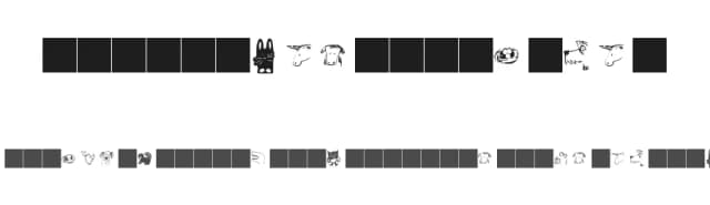 GM Doodles Animals by g14296 — Dingbats Font