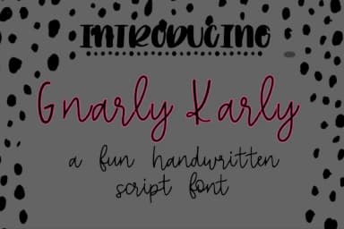 Gnarly Karly Font by tabitha_beam — Script Handwritten Font — thumbnail 1