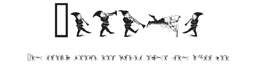 Gnomes by Listemageren — Dingbats Font