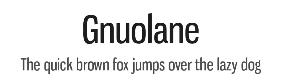 Gnuolane by Typodermic Fonts — Sans Serif Font