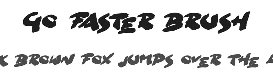 Go Faster Brush by Hawtpixel — Script Handwritten Font