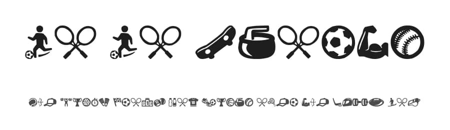 Go Go Sports by Woodcutter — Dingbats Font