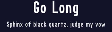 Go Long by Matthew Welch — Sans Serif Font — thumbnail 2