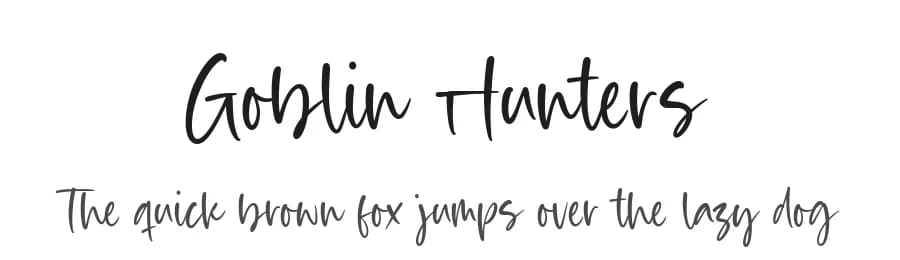 Goblin Hunters by Balpirick Studio — Script Handwritten Font