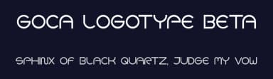 Goca Logotype Beta by Jonas Borneland Hansen — Sans Serif Font — thumbnail 2