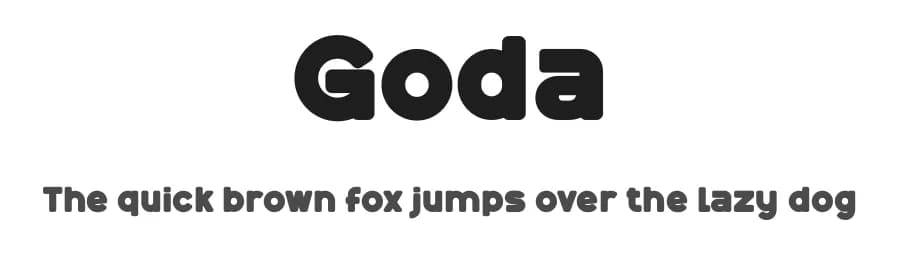 Goda by twinletter — Sans Serif Font
