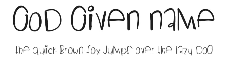 God Given Name by Des Gomez — Script Handwritten Font