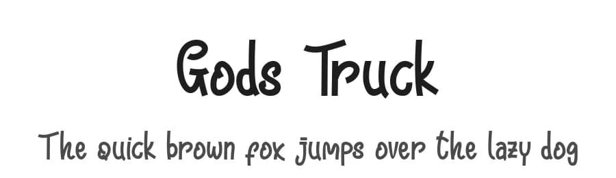 Gods Truck by nomlimofont — Script Handwritten Font