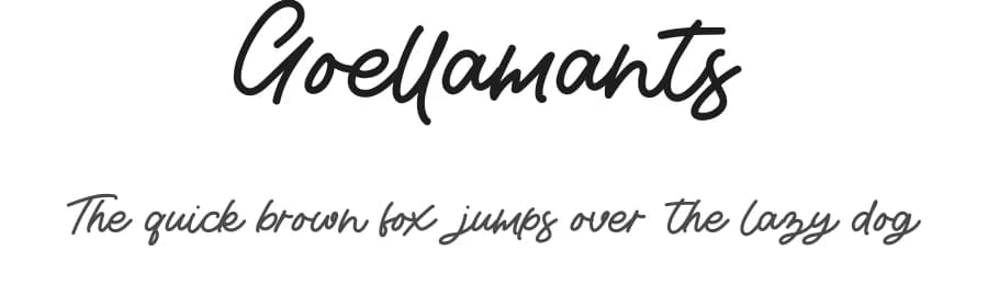 Goellamants by Thirtypath — Script Handwritten Font