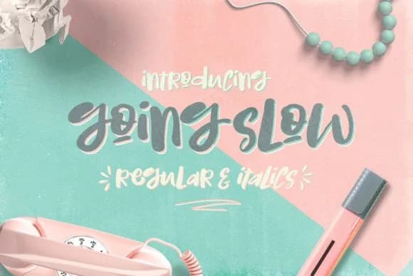 Going Slow Font by Creativeqube Design — Script Handwritten Font