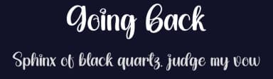 Going Back by creatype designer — Script Handwritten Font — thumbnail 2
