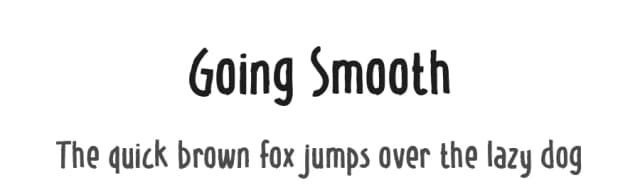 Going Smooth by Alexa — Script Handwritten Font