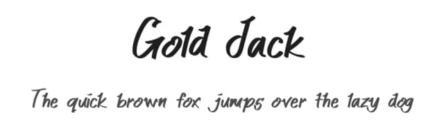 Gold Jack by Tokopress — Script Handwritten Font