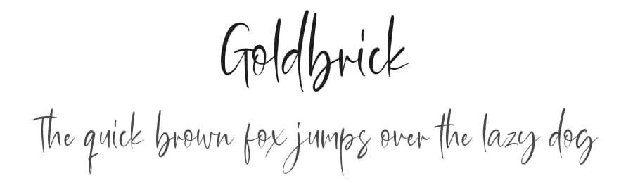 Goldbrick by Saridezra — Script Handwritten Font — preview 1