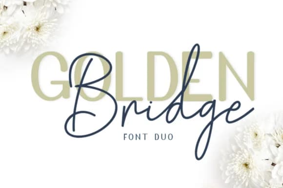 Golden Bridge Font by masinong — Script Handwritten Font