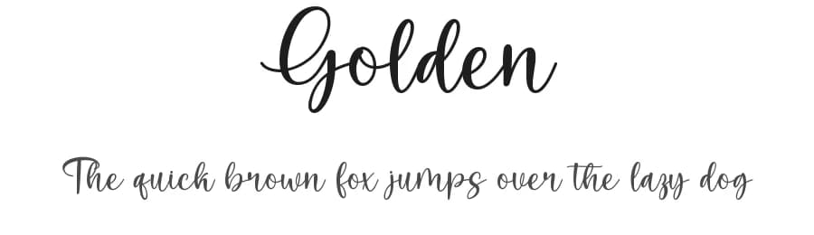 Golden by Wahyu Studio — Script Handwritten Font