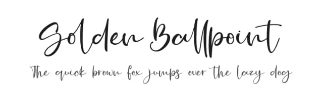 Golden Ballpoint by Riyadh Rahman — Script Handwritten Font