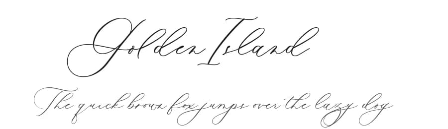 Golden Island by Four Lines — Script Handwritten Font