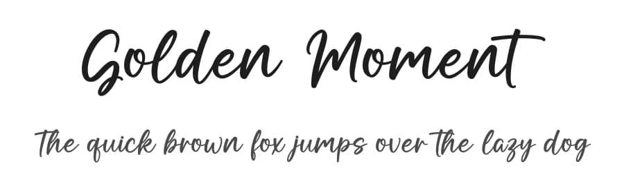 Golden Moment by Graphix Line Studio — Script Handwritten Font